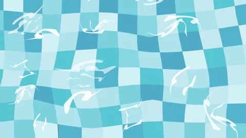 Light reflections are gently moving on a checkered blue water surface of a .. Stock Footage 308151865