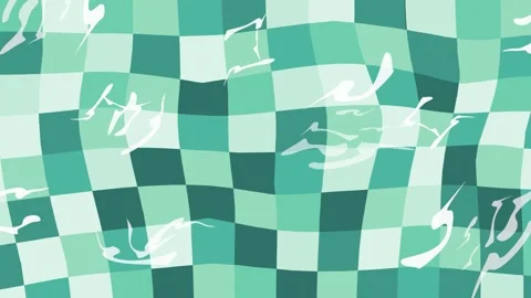 Light reflections are gently moving on a checkered turquoise water surface .. Видео 329152244