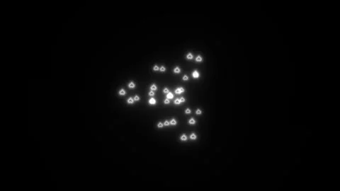 Light reflections create abstract shapes in dark space Stock Footage 338234707
