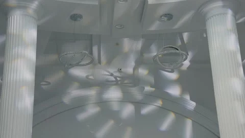 Light reflections create a beautiful ambiance in elegant venue Video stock 316459433