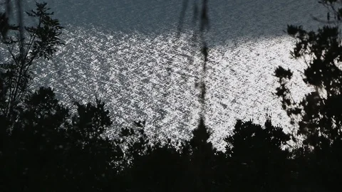 Light reflections in the sea - Circeo Stock Footage 105687503