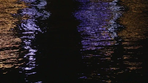 Light reflections at water, slow motion Stock Footage 98693792