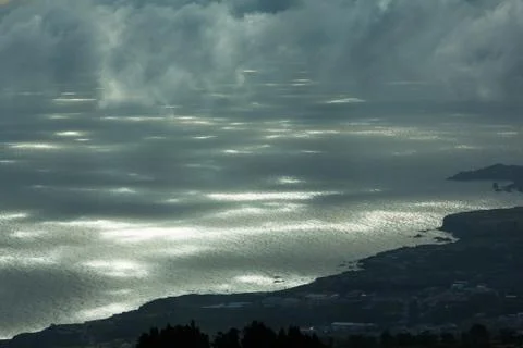 Light reflexions on the ocean Foto stock