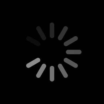 Light Refresh Icon on Dark Background. Loading in Progress Sign 库存插图