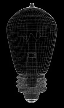 Light retro Bulb Stock Illustration