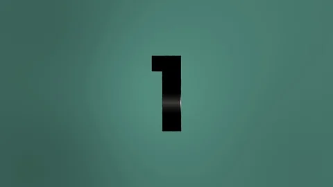 Light Reveal Numbers Counting Up 1 to 5 Stock Footage 102240318