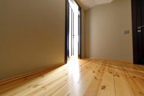 The light revealing through the half open door in the house 스톡 사진