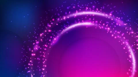 Light Ring Background, Elegant Violet Light. Widescreen Vector Illustration Illustrazione stock