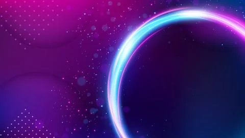 Light Ring Background, Elegant Violet Light. Widescreen Vector Illustration Illustrazione stock