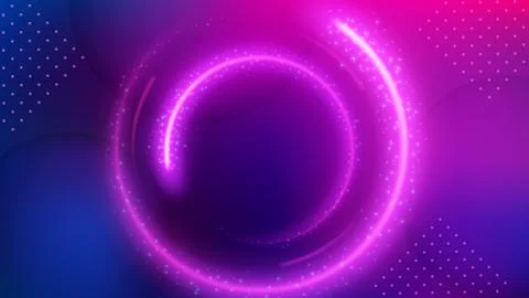 Light Ring Motion Background, Elegant Violet Light. Widescreen Vector Illus.. Illustrazione stock