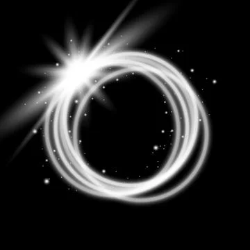 Light ring with tracing effect Stock Illustration