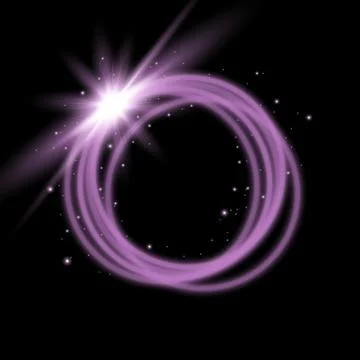 Light ring with tracing effect Stock Illustration