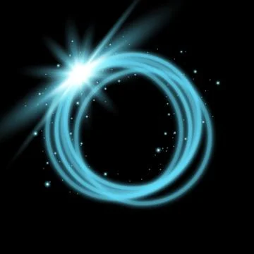Light ring with tracing effect Stock Illustration