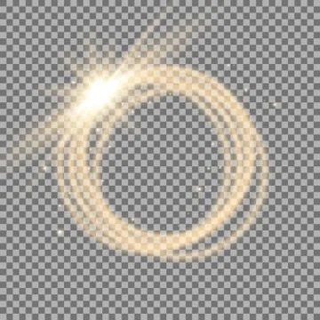 Light ring with tracing effect Stock Illustration