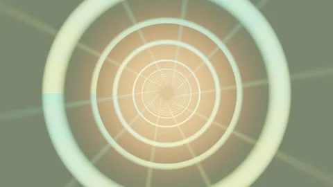 Light rings create a swirling effect in a circular pattern Stock Footage 337376066
