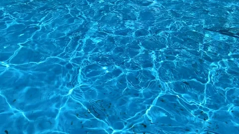 Light ripples on the clear surface of blue water on a bright sunny day. Stock Footage 315508511