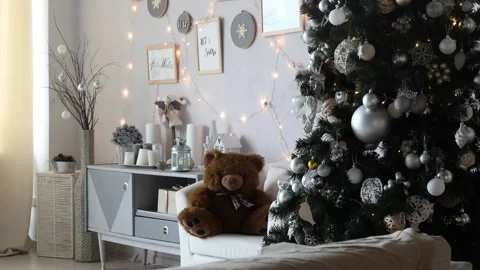 Light room with christmas interior 動画素材 99462132