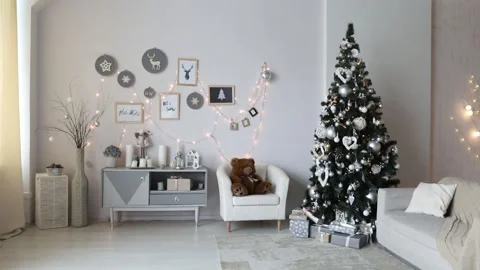 Light room with christmas interior 動画素材 99462192