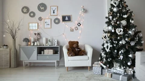 Light room with christmas interior 動画素材 99462270