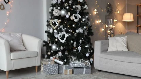 Light room with christmas interior Stock Footage 99462668