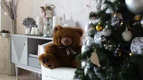 Light room with christmas interior Vidéo 99610665