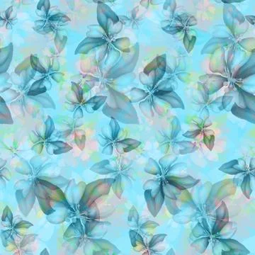 Light seamless floral pattern with graphic blossom. Beautiful pattern wiyh 스톡 일러스트