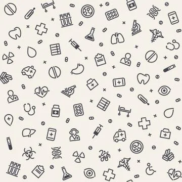 Light Seamless Medical Pattern Stock Illustration