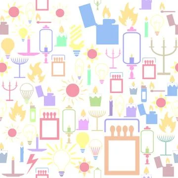Light seamless pattern background icon. Stock Illustration