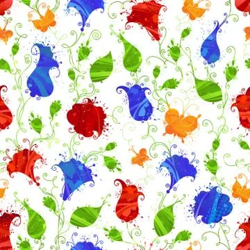 Light seamless watercolor pattern. Stock Illustration