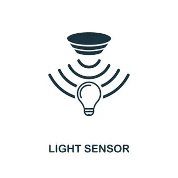 Light Sensor icon. Monochrome style design from sensors icon collection. UI and Stock Illustration