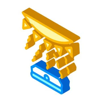 Light sensor isometric icon vector illustration color Stock Illustration