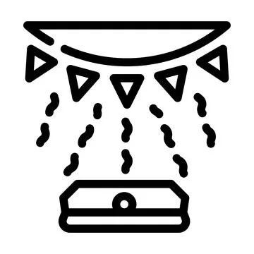 Light sensor line icon vector illustration black Stock Illustration