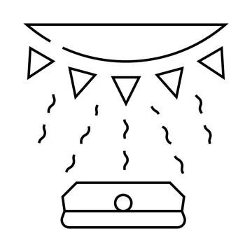 Light sensor line icon vector illustration black Stock Illustration