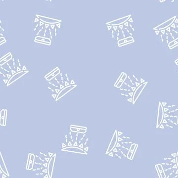 Light sensor line vector seamless pattern black Stock Illustration