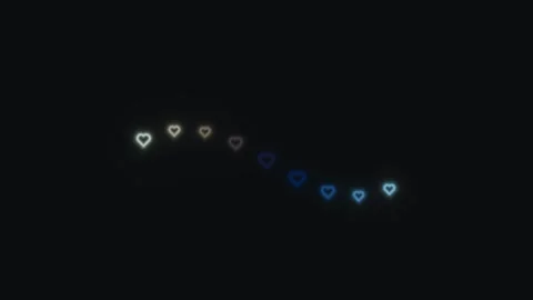 Light shapes in the dark create a heart pattern for Stock Footage 339347935