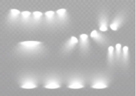 The light shines from the lamp.Abstract special effect element design. Shine ray Stock Illustration