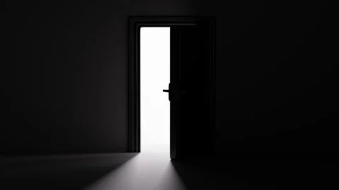 Light shines through the door. It represents new hopes, new job opportuniti.. Vidéo 336144323