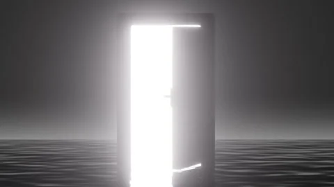 Light shines through the door. It represents new hopes, new job opportuniti.. Vidéo 336144331