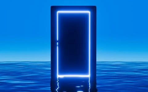 Light shines through the door. It represents new hopes, new job opportuniti.. Stock-Illustration
