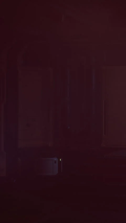 Light shines through a window in an empty room during the evening Stock Footage 337969450