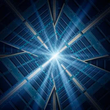 Light shining from RAM modules Stock Photos