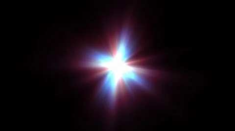 Light shining red star with long rays Stock Footage 33636967