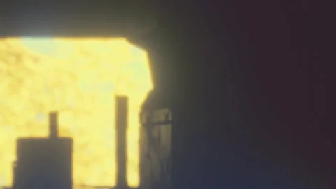 Light shining through an opening in a dark space during evening hours Stock Footage 344963855
