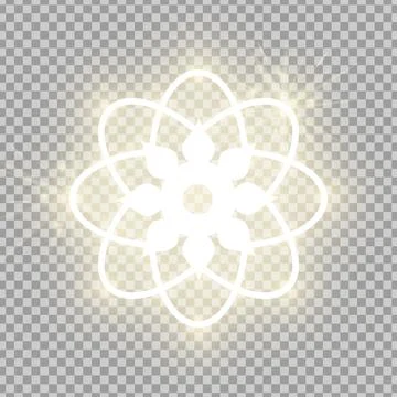 Light shiny abstract geometric flower logo template. Business abstract icon Stock Illustration