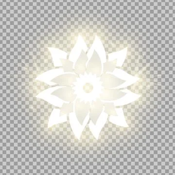 Light shiny abstract geometric flower logo template. Business abstract icon Stock Illustration