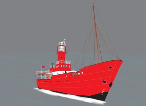 Light ship Stock Illustration