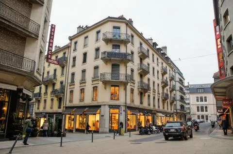 Light in the shop windows. Stock Photos