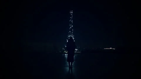 Light show on the Eiffel Tower in Paris Stock Footage 64099001