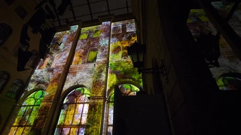 Light show in Riga 動画素材 98708417