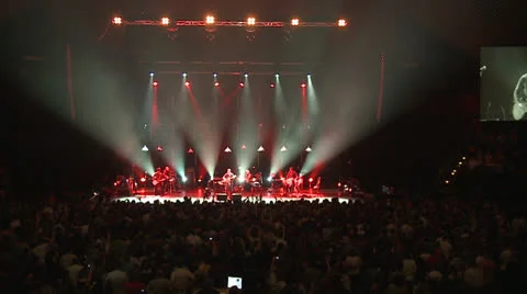 Light show at rock koncert Stock Footage 23525705